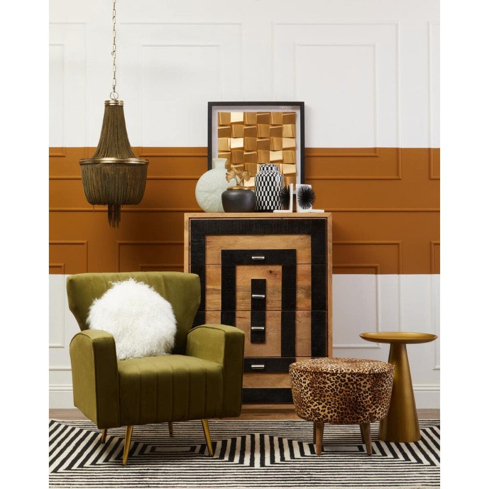 Safina Leopard Print Stool