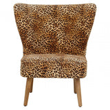 Safina Leopard Print Velvet Chair