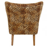Safina Leopard Print Velvet Chair