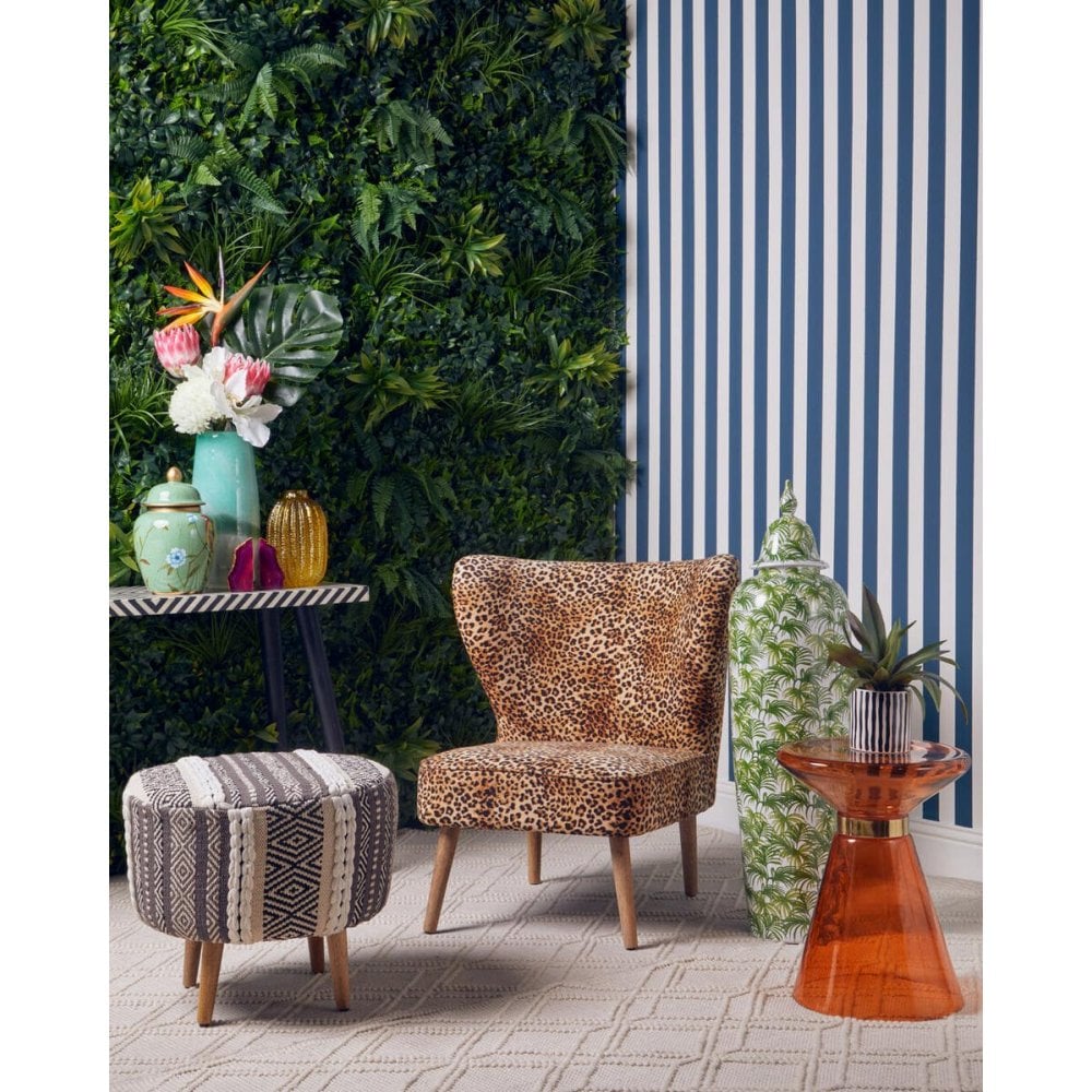 Safina Leopard Print Velvet Chair