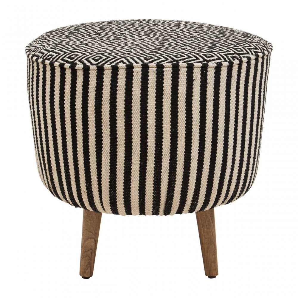 Safina Striped Footstool