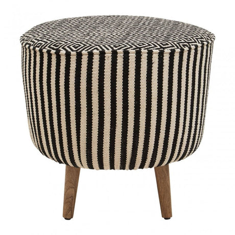 Safina Striped Footstool