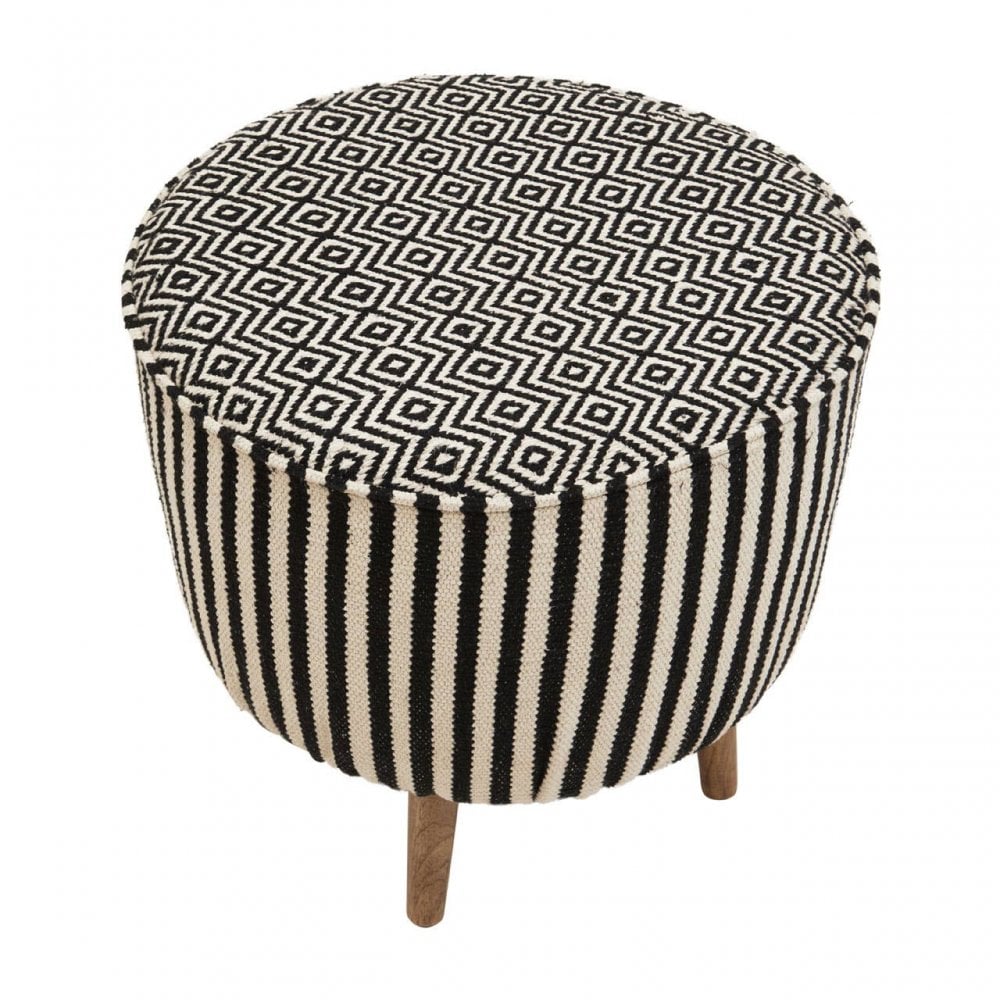 Safina Striped Footstool