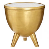 Creston Brass Marble Top Table