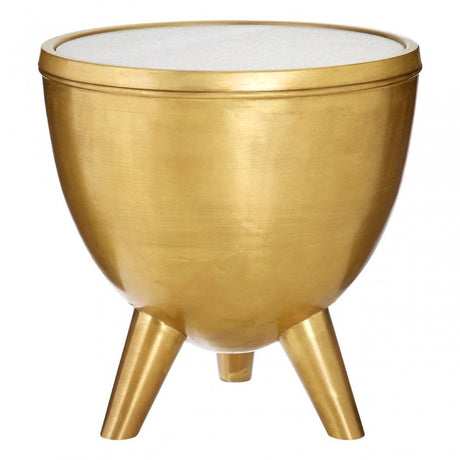 Creston Brass Marble Top Table