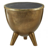 Creston Black Marble Top Table