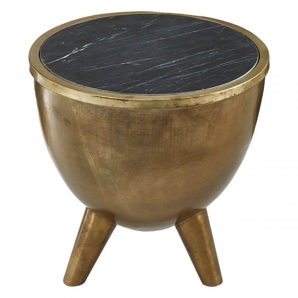 Creston Black Marble Top Table