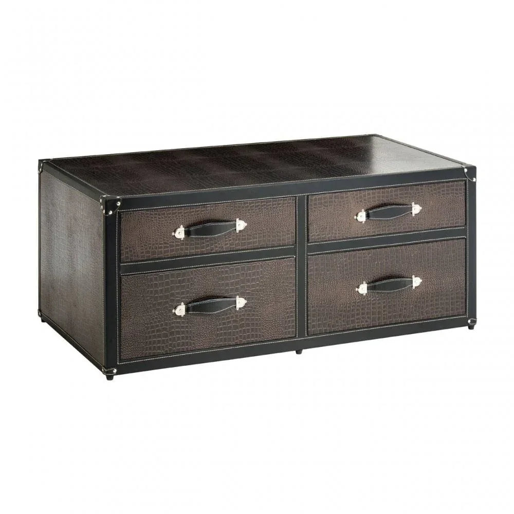 Crocodile Four Drawer Storage Trunk