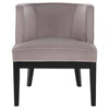 Dax Light Grey Velvet Rounded Chair