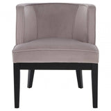 Dax Light Grey Velvet Rounded Chair