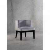 Dax Light Grey Velvet Rounded Chair