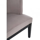 Dax Light Grey Velvet Rounded Chair
