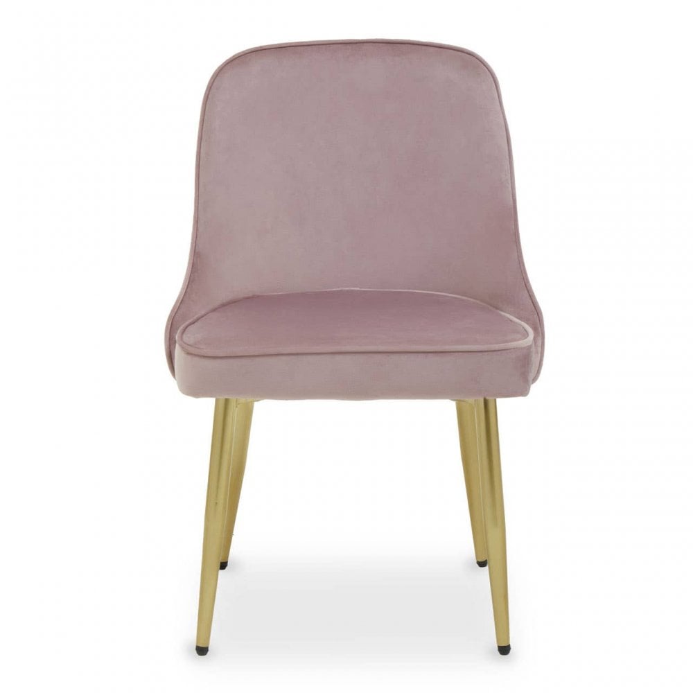 Demia Dusky Pink Velvet Dining Chair