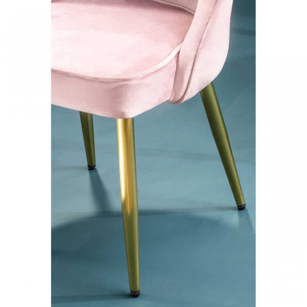 Demia Dusky Pink Velvet Dining Chair