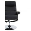 Danbury Black Leather Chair And Footstool