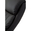 Danbury Black Leather Chair And Footstool