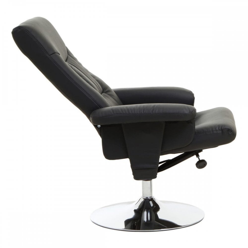 Danbury Black Leather Recliner
