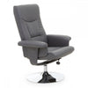 Danbury Grey Leather Recliner