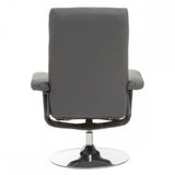 Danbury Grey Leather Recliner