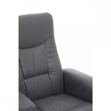 Danbury Grey Leather Recliner