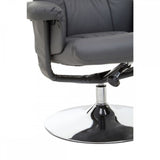 Danbury Grey Leather Recliner