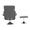 Danbury Grey Leather Reclining Chair And Footstool