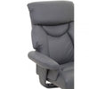 Danbury Grey Leather Reclining Chair And Footstool