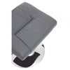Danbury Grey Leather Reclining Chair And Footstool