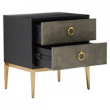 Dervia Grey Shagreen Chest