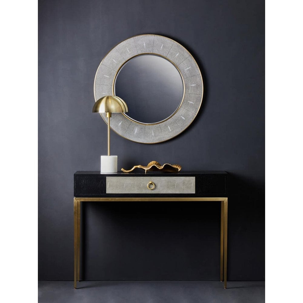 Dervia Grey Shagreen Console Table
