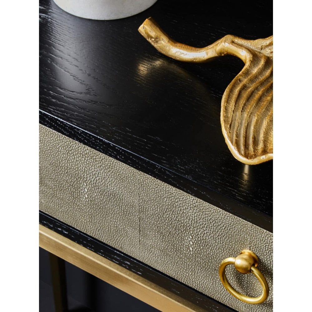 Dervia Grey Shagreen Console Table