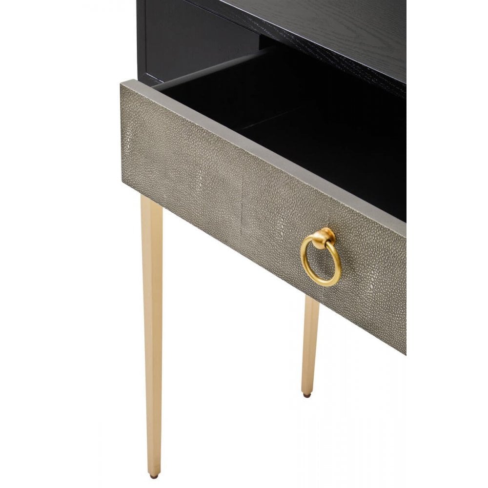 Dervia Grey Shagreen Console Table