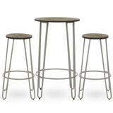 Diston Elm Three Piece Bar Set