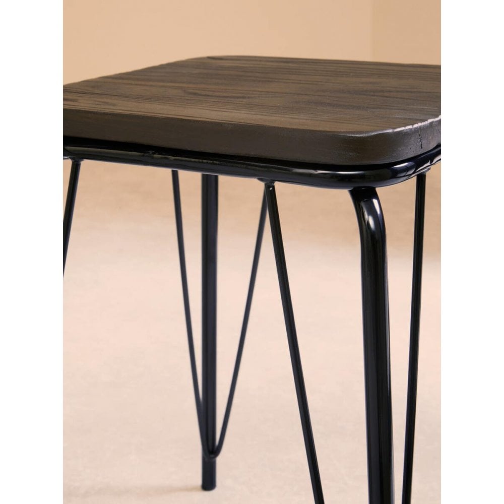 Diston Black Elm Stool