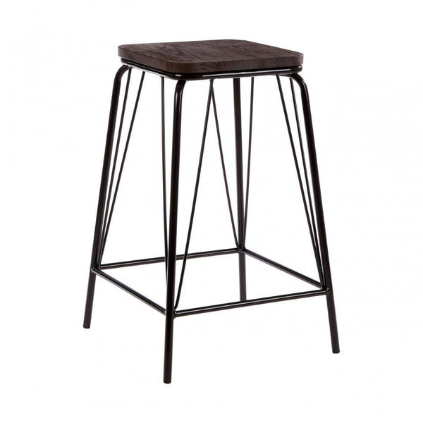 Diston Black Elm Stool
