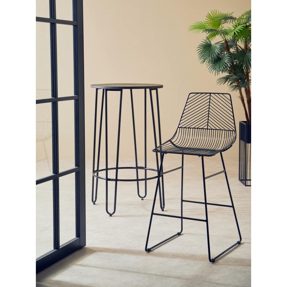 Diston Black Tapered Wire Chair
