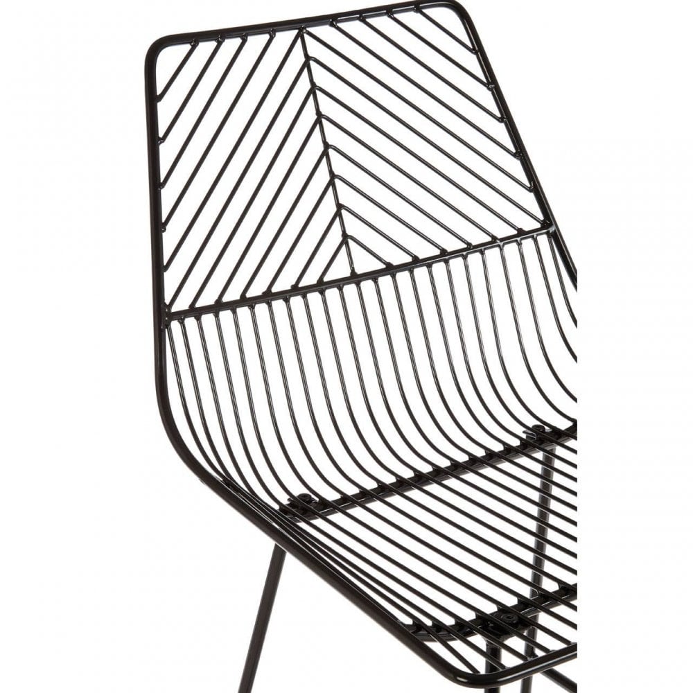 Diston Black Tapered Wire Chair