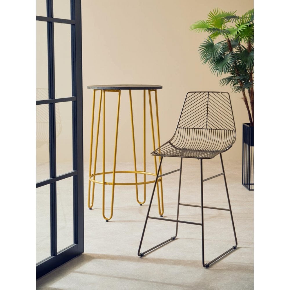 Diston Bronze Tapered Bar Chair