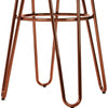 Diston Rose Gold Faux Fur Stool