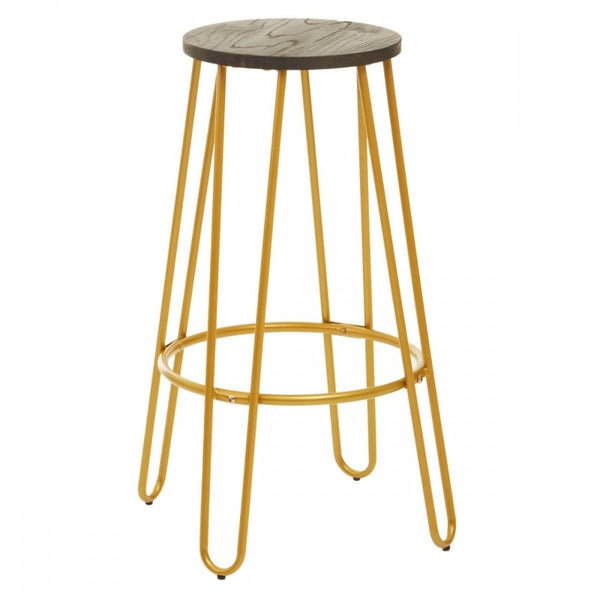 Diston Gold Metal Bar Stool