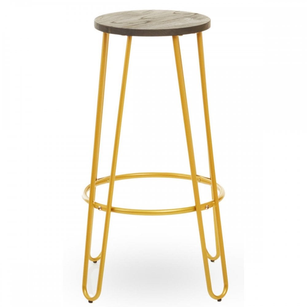 Diston Gold Metal Bar Stool