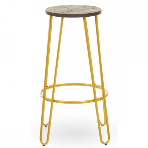 Diston Gold Metal Bar Stool