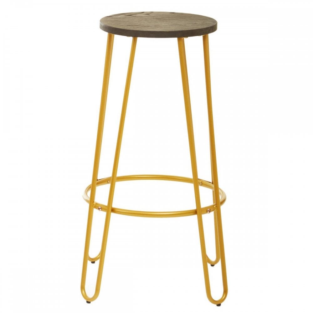 Diston Gold Metal Bar Stool
