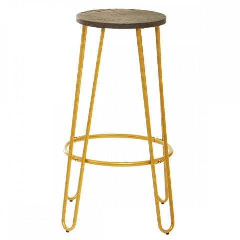 Diston Gold Metal Bar Stool