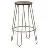 Diston Grey Metal Bar Stool