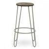 Diston Grey Metal Bar Stool
