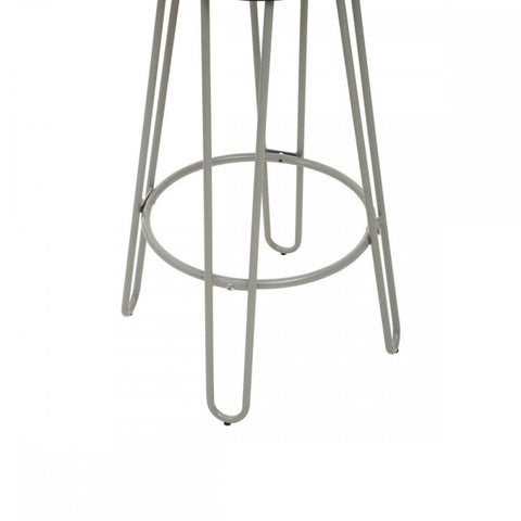 Diston Grey Metal Bar Stool