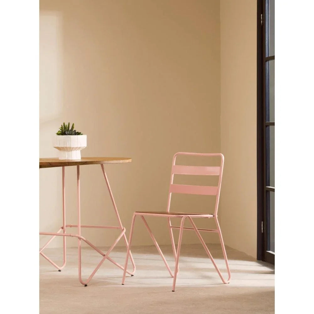 Diston Pink Elm Round Table