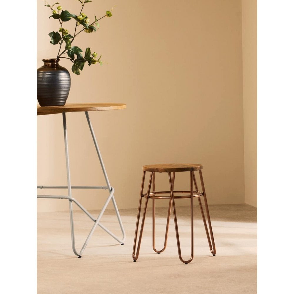 Diston Rose Gold Hairpin Stool