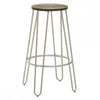 Diston Silver Metal Bar Stool